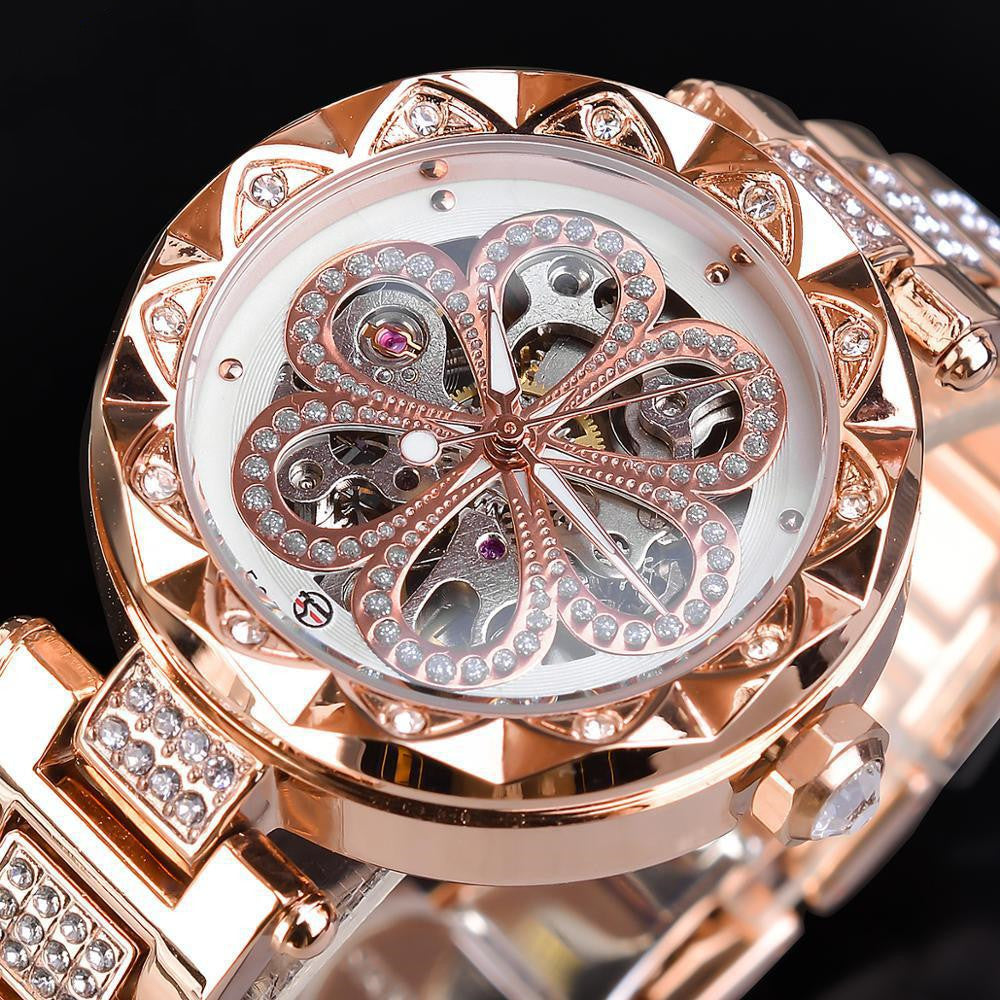 Mechanical Automatic Rhinestone Watch For Women's USA