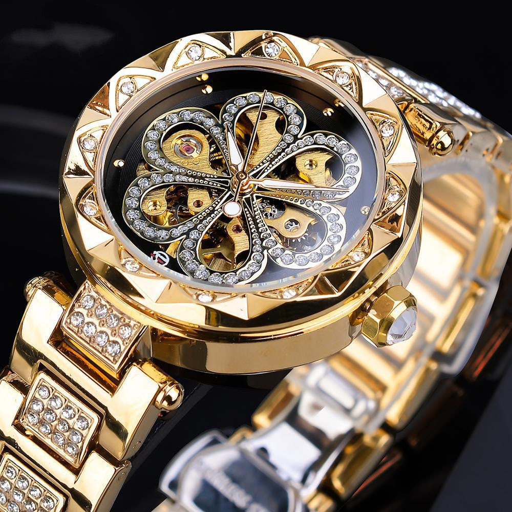 Mechanical Automatic Rhinestone Watch For Women's USA