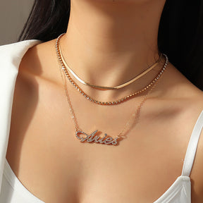 Diamond Zodiac Constellation Necklace - Women's Jewelry USA 