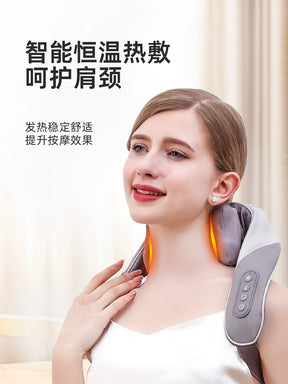 Neck Massager Shoulder Neck Waist Back Neck Shawl Kneading Trapezius Neck Massager Pillow Handy Gadget Leg