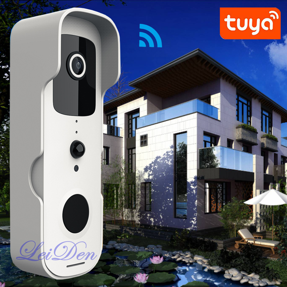 Tuya Graffiti Smart Home Video Doorbell Wi-Fi Intercom Ding Dong Waterproof Wireless Installation Monitoring HD