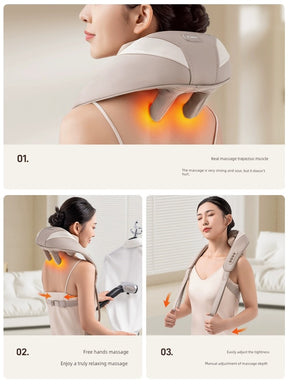 Neck Massager Shoulder Neck Waist Back Trapezoid Pillow