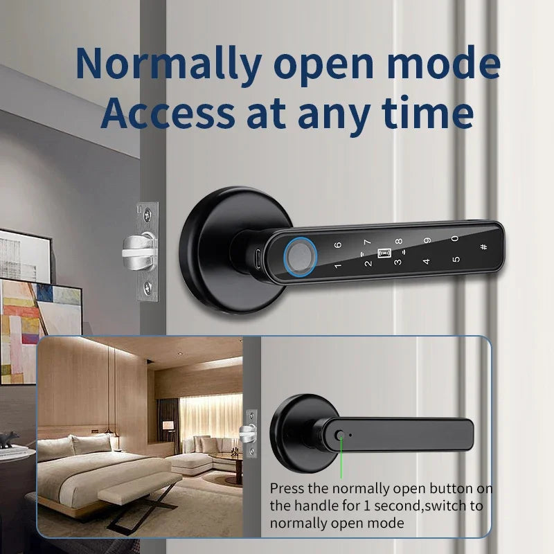 Smart Door Locks Biometric Fingerprint Locker Indoor Wooden Door Keyless Entry